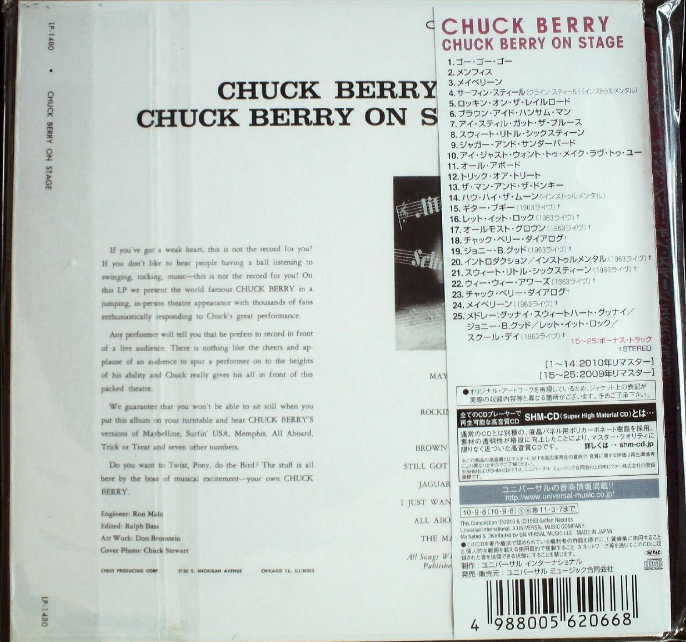 Chuck Berry On Stage Japan SHM-CD Mini LP UICY-94630 Limited